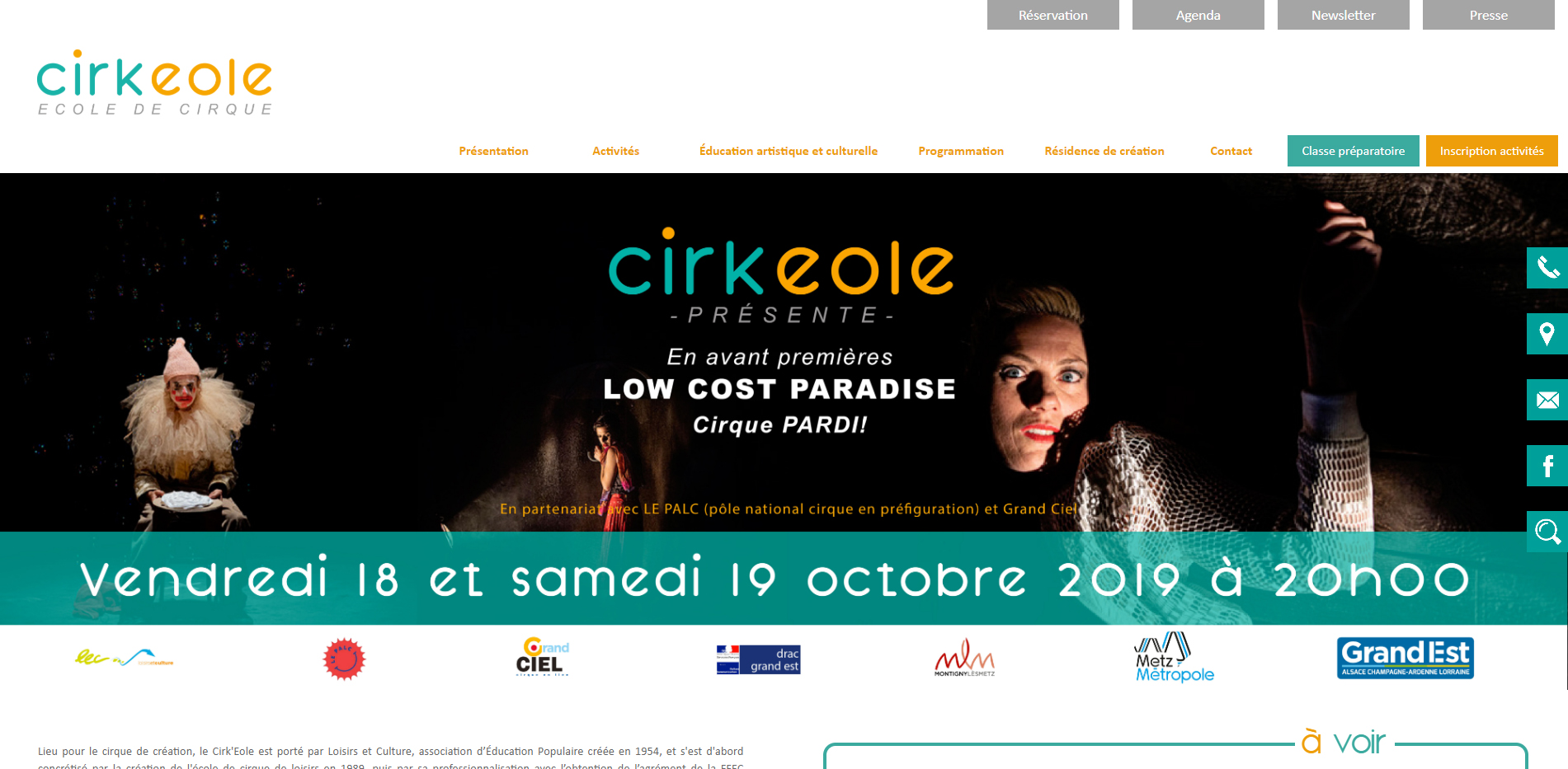Site du Cirk'Eole